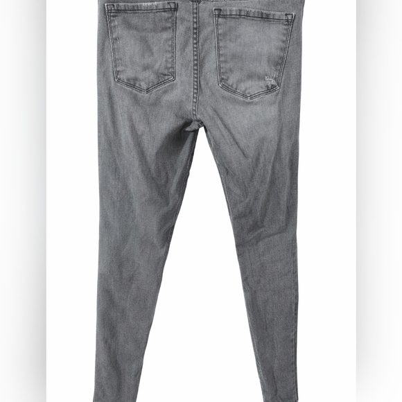 Flying Monkey Womens Hi Rise Gray Charcoal Distressed Denim Jeans Sz 28 - Picture 2 of 6